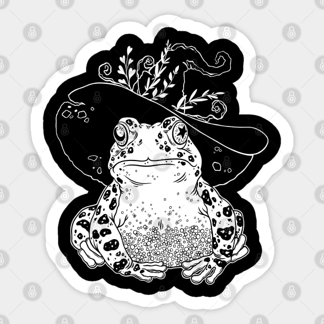 Witchy Frog Sticker by OccultOmaStore